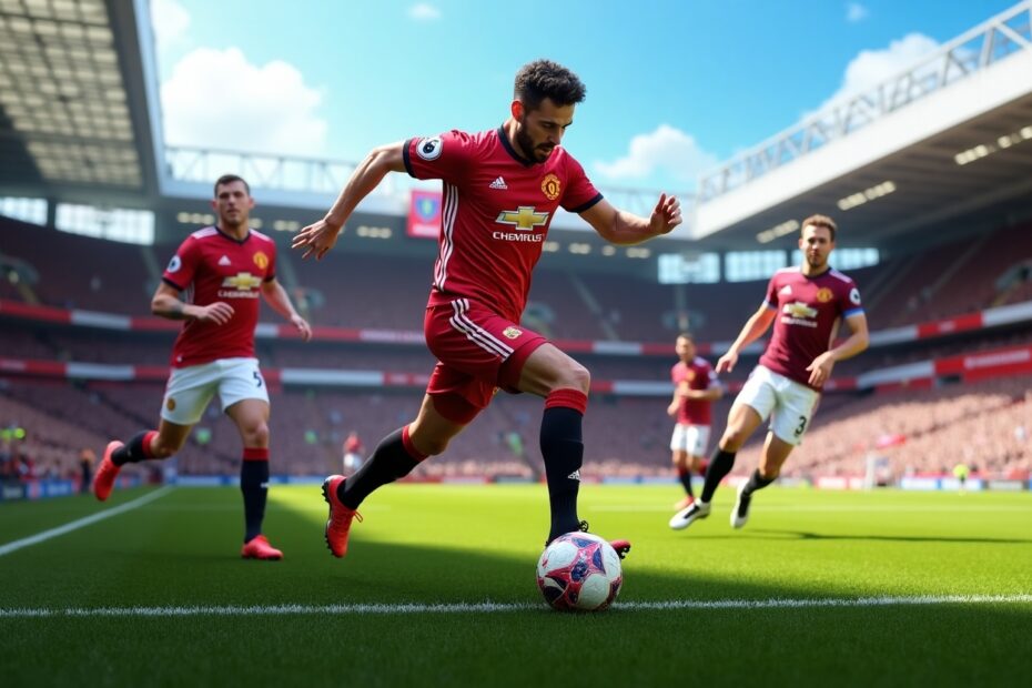 Manchester United vs Burnley playing football