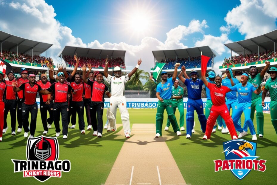 Trinbago Knight Riders vs St Kitts and Nevis Patriots playing cricket