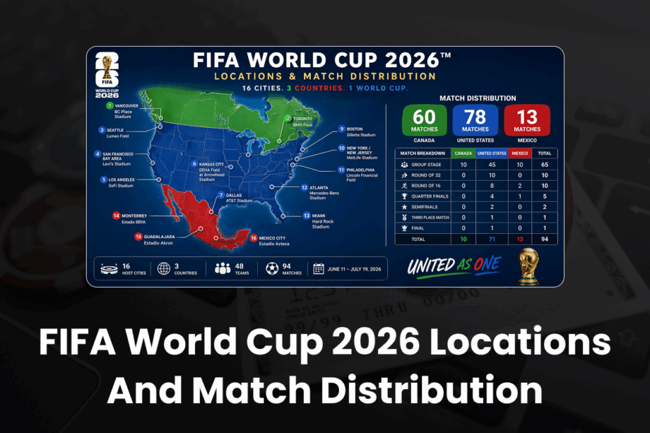 FIFA World Cup 2026 Locations and Match Distribution